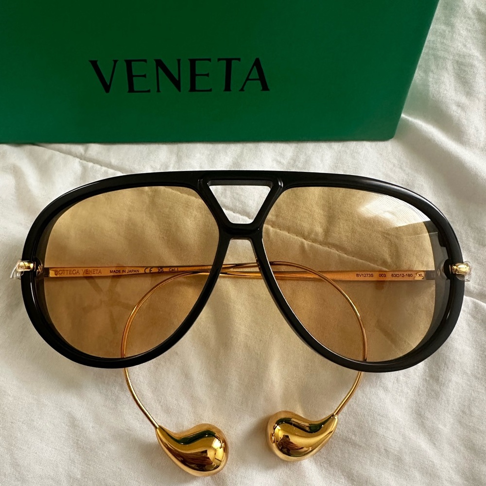 Bottega Veneta drop aviator sunglasses